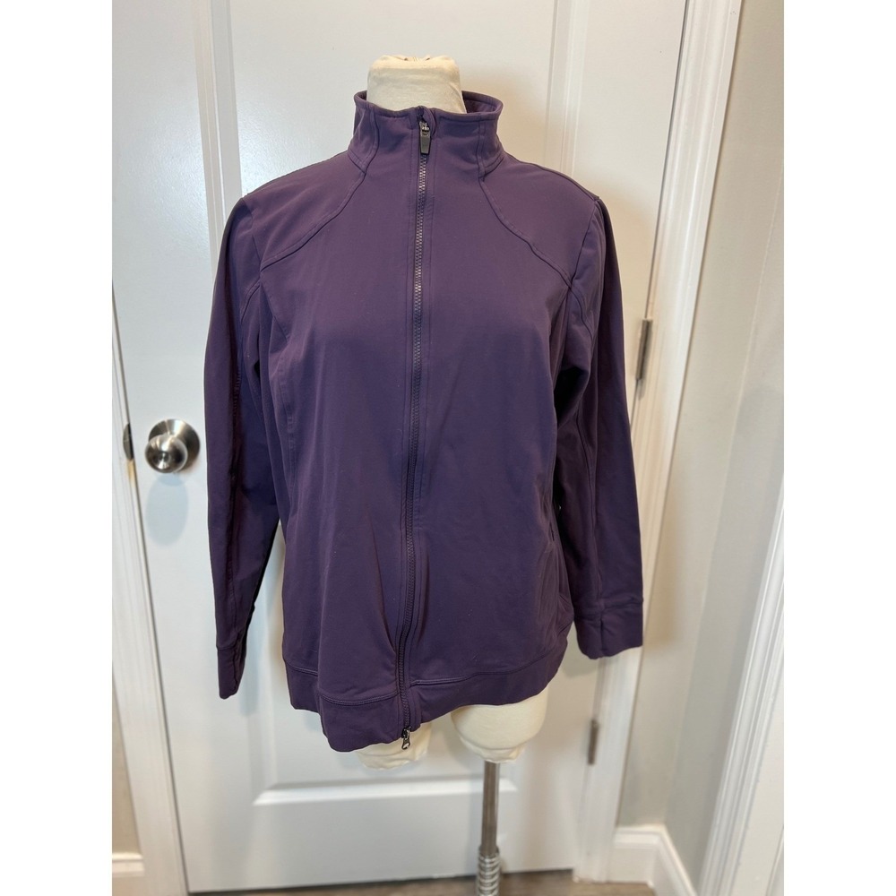 Duluth Trading Co Womens Jacket Full Zip Supplex Nylon Purple XL